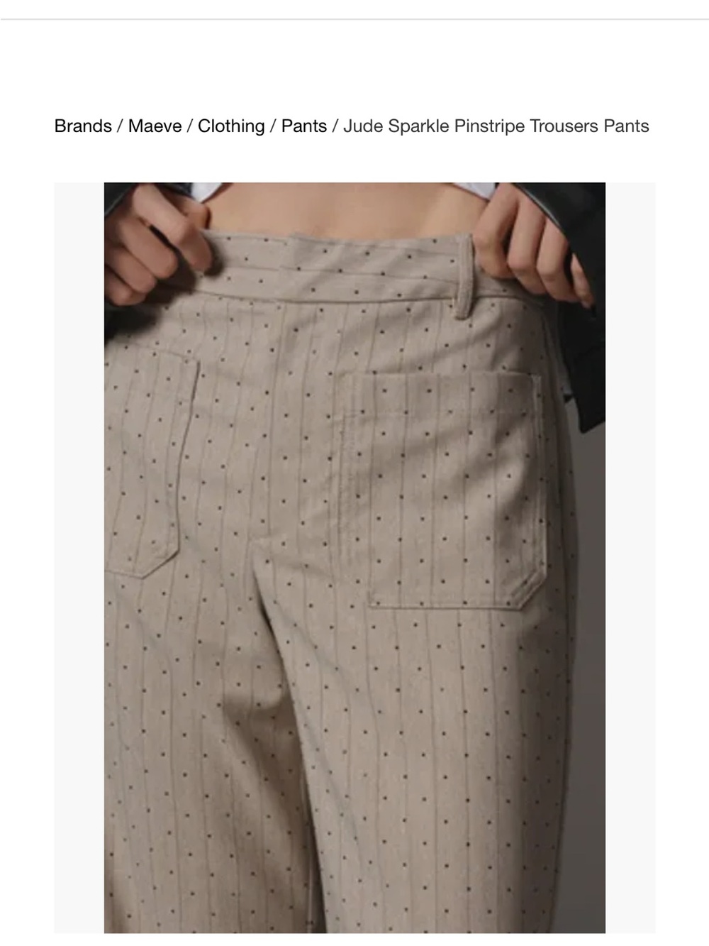 Anthropologie Maeve Jude Sparkle Pinstripe Trousers